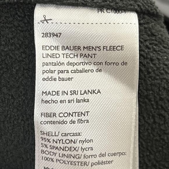Eddie Bauer Pants Mens 38x32 Gray Fleece Lined Tech Outdoor Nylon Spandex Hiking - Picture 7 of 12